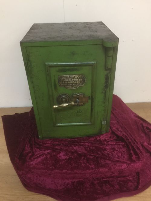 Small Antique Safe by John Grove Birmingham with Key