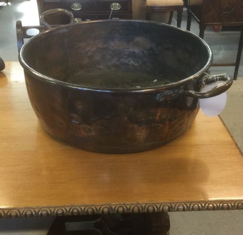 Large Two Handled Late Georgian Copper Pan