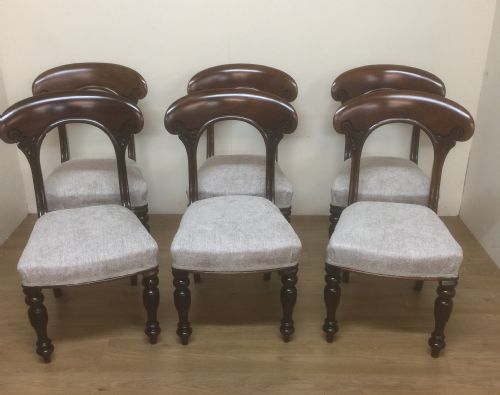 Six Nineteenth Century Solid Mahogany Dining Chairs by Widger of Plymouth