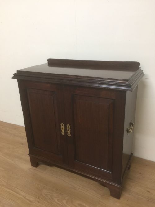 Small Nineteenth Century Mahogany Campaign  Folio Cupboard