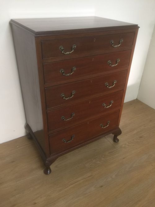 Five Height Mahogany Chest of Drawers Circa 1920