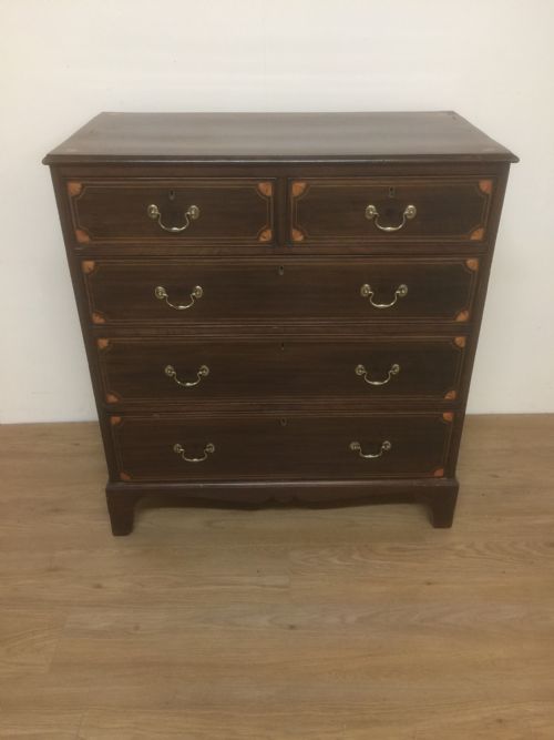 Nineteenth Century Inlaid Mahogany Chest of Drawers London Made