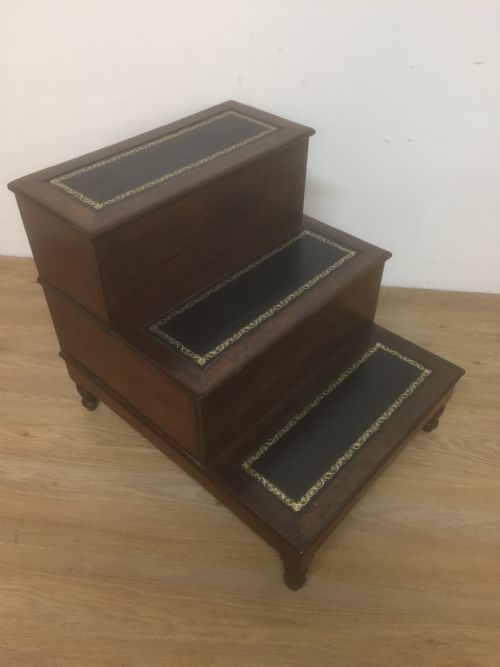 Nineteenth Century Mahogany Library Steps