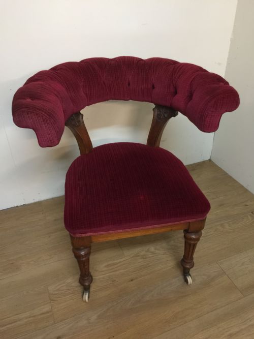 Nineteenth Century Walnut Library Chair