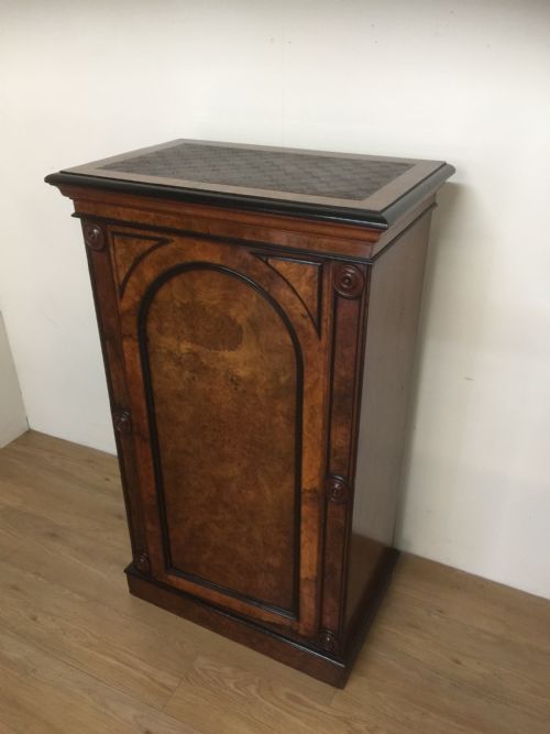 Nineteenth Century Burr Walnut Library Cabinet Superb Quality