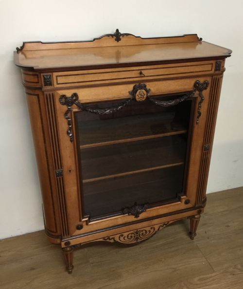 Nineteenth Century French Inlaid and Carved Satinwood Cabinet