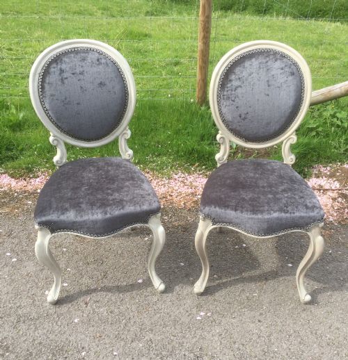 Nineteenth Century Pair of French Salon Chairs.