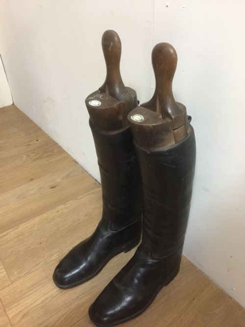 Pair of Leather Riding Boots with Trees Rowell and Sons