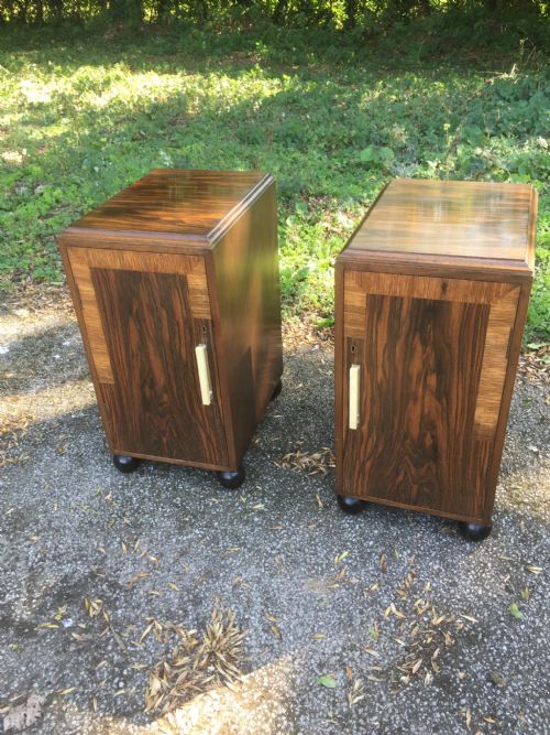 Pair of Art Deco Bedside Cabinets