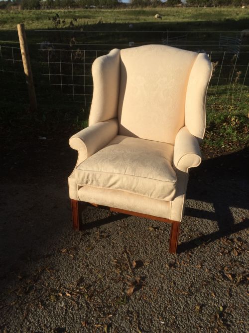 Georgian Style Winged Armchair Circa 1920