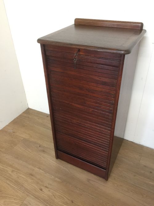 Oak Tambour Fronted Filing Drawers  Circa 1920