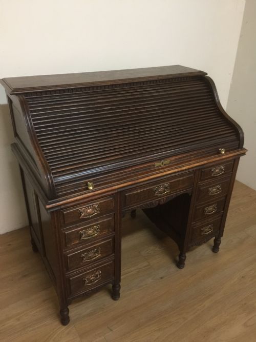 Nineteenth Century Oak Roll Top Desk Superb Quality