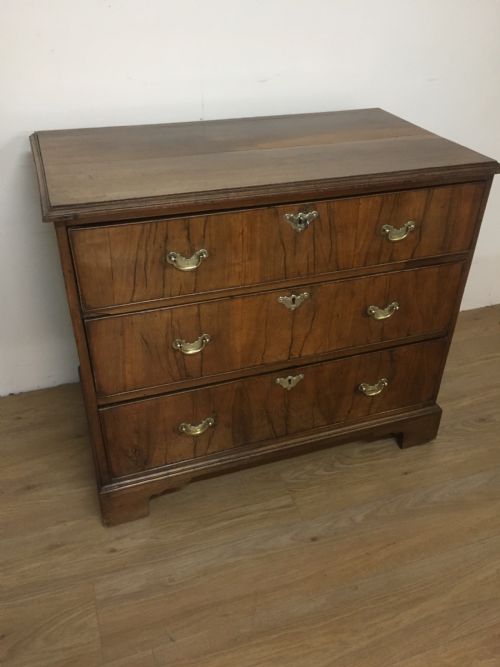 Late Eighteenth Century Walnut Three Height Chest of Drawers