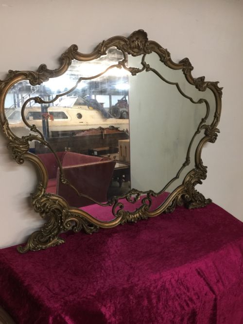 Rococo Carved Wood Overmantel Italianate Style