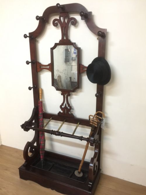 Nineteenth Century Mahogany Hall Stand in Originalcondition