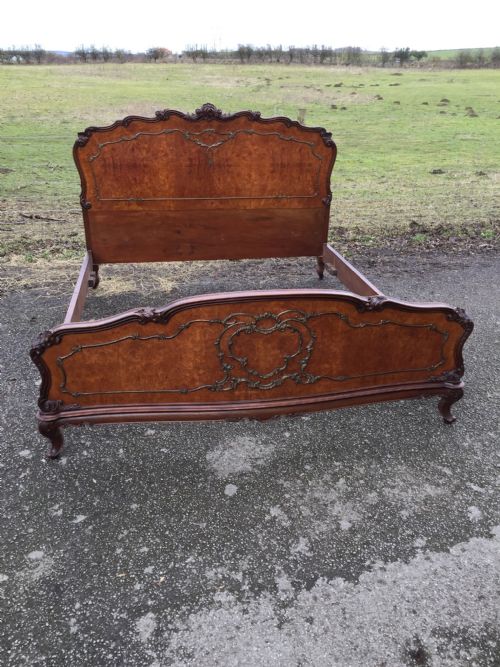 Burr Walnut King Size Bed Circa 1920