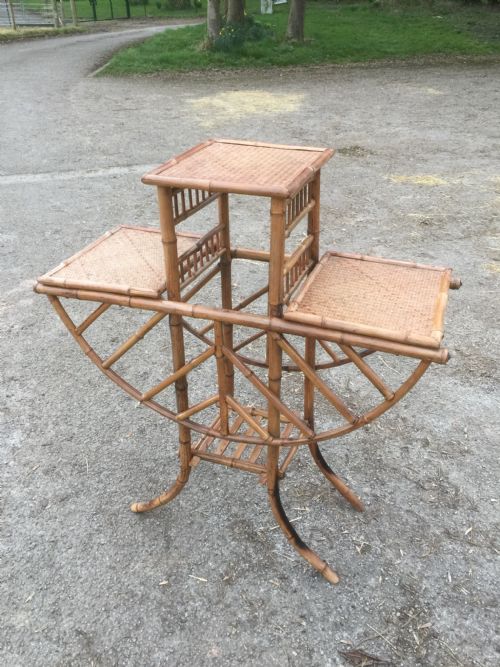 Bamboo Art Nouveau Three Tier Stand Circa 1900