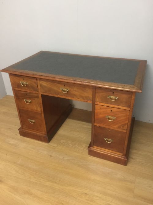 Nineteenth Century Walnut Twin Pedestal Desk