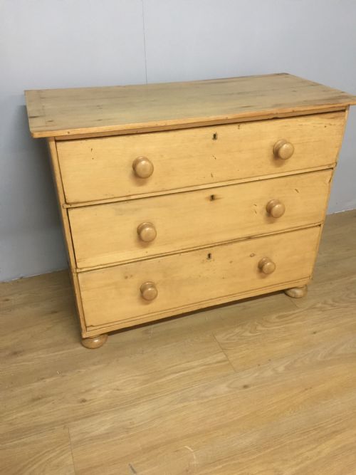 Nineteenth Century Rustic Pine Chest of Drawers Circa 1880