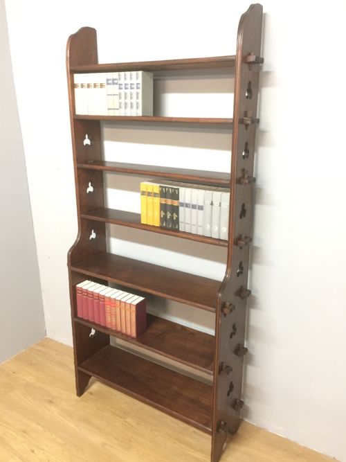 Arts and Crafts Seven Height Oak Shelves Circa 1900