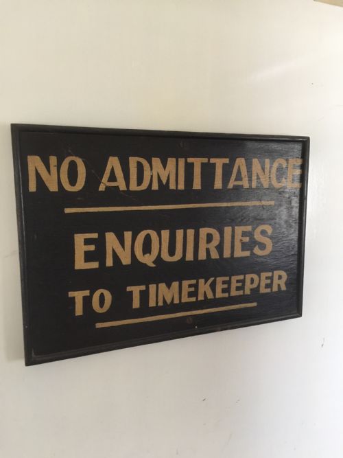 Hand Painted No Admittance Sign