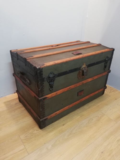 19th Century Cabin Trunk with Original Labels