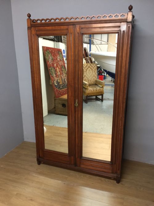 Nineteenth Century Walnut Two Door Wardrobe