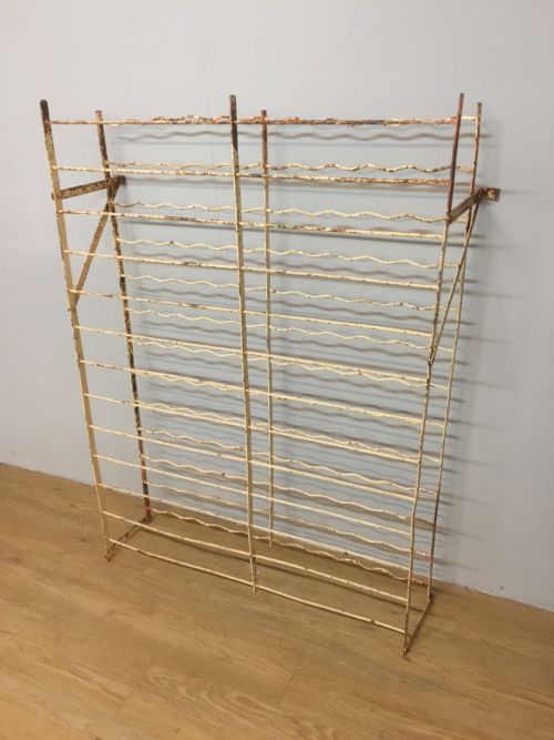 French Wine Rack in Original Condition Holds 130 Bottles