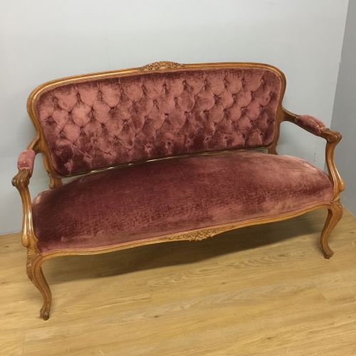 Nineteenth Century Carved Walnut Two Seater Sofa