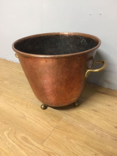 Nineteenth Century Solid Copper Log Bin