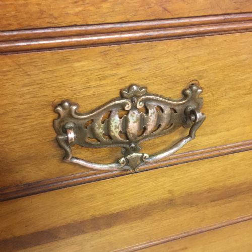 ARTS AND CRAFTS SOLID WALNUT FOUR HEIGHT CHEST OF DRAWERS CIRCA 1890 - ADDITIONAL PHOTO 6