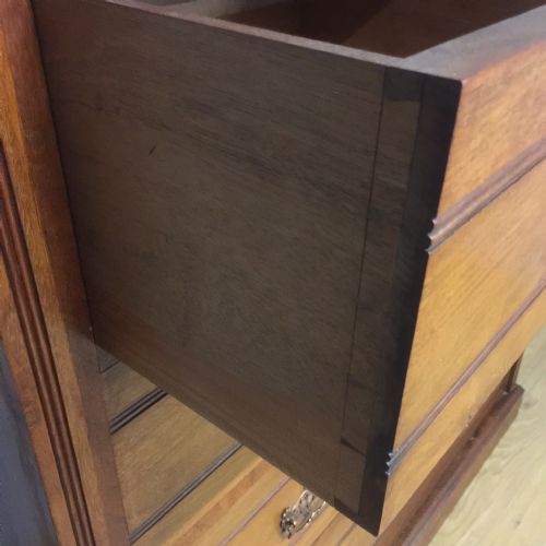 ARTS AND CRAFTS SOLID WALNUT FOUR HEIGHT CHEST OF DRAWERS CIRCA 1890 - ADDITIONAL PHOTO 7