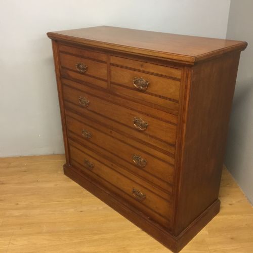 ARTS AND CRAFTS SOLID WALNUT FOUR HEIGHT CHEST OF DRAWERS CIRCA 1890 - ADDITIONAL PHOTO 12