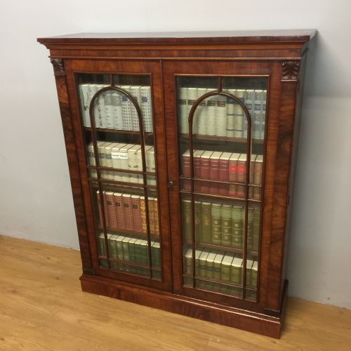 Nineteenth Century Flame Mahogany Free Standing Bookcase