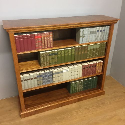 Nineteenth Century Golden Oak Open Bookshelves