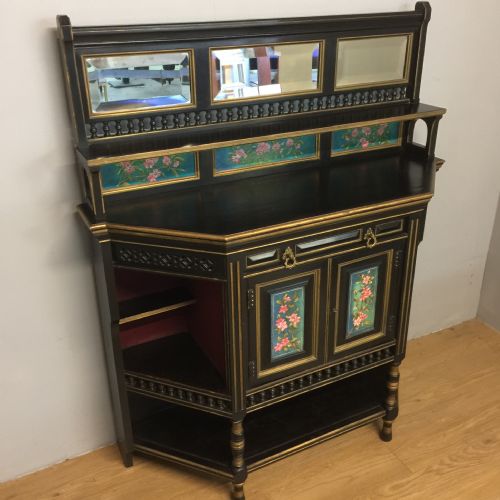 Ebonised Aesthetic Movement Side Cabinet by Lamb of Manchester