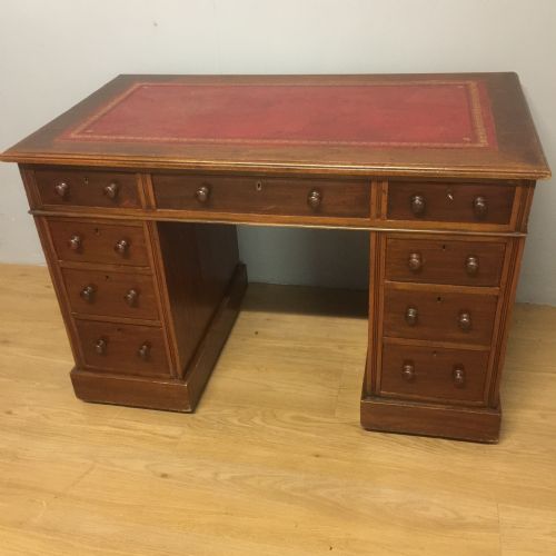 Nineteenth Century Mahogany Twin Pedestal Desk