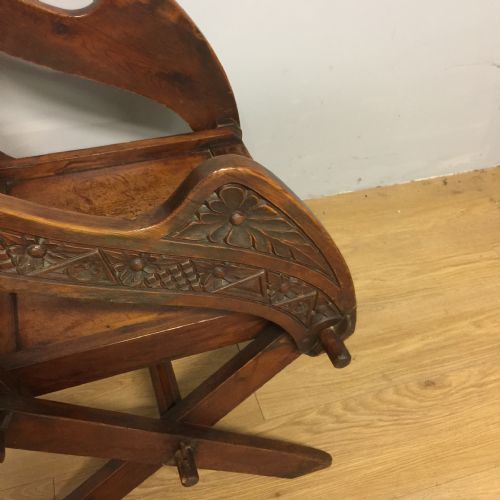 NINETEENTH CENTURY CARVED GLASTONBURY CHAIR - ADDITIONAL PHOTO 6