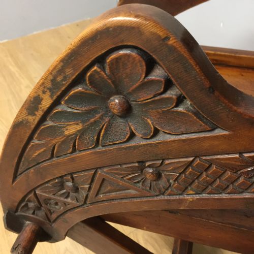 NINETEENTH CENTURY CARVED GLASTONBURY CHAIR - ADDITIONAL PHOTO 9