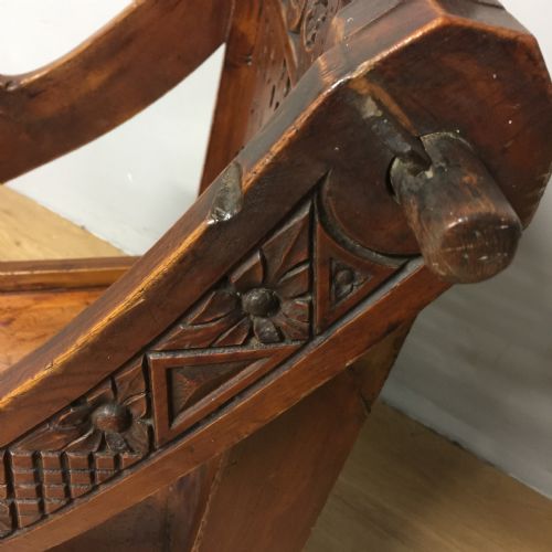 NINETEENTH CENTURY CARVED GLASTONBURY CHAIR - ADDITIONAL PHOTO 10