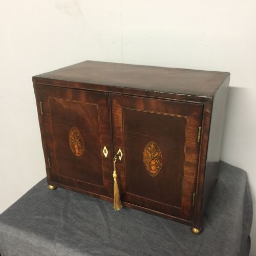Early Nineteenth Century Small Inlaid Mahogany Spice Drawers