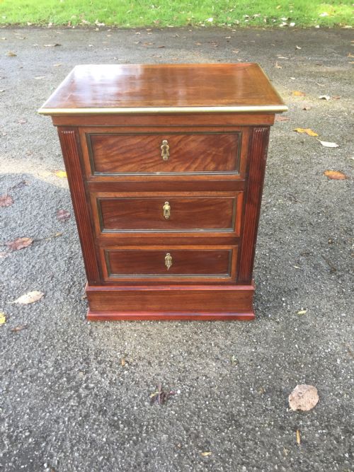 Unusual Flame Mahogany Two Drawer Writing and Dressing Chest