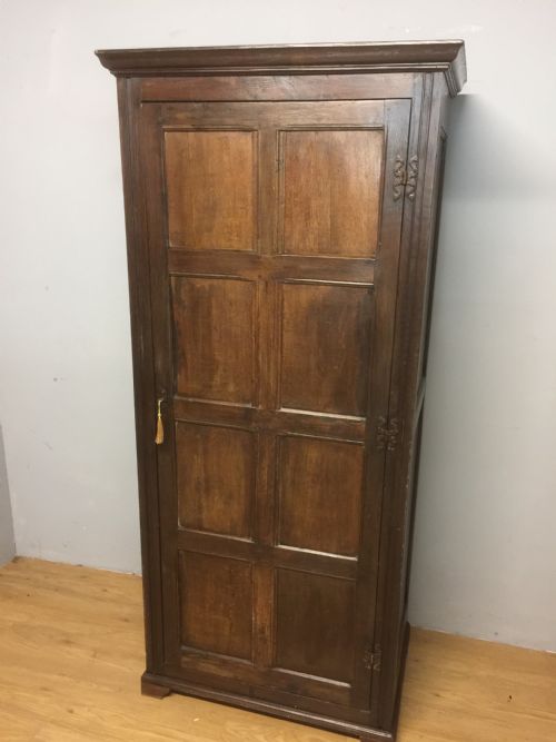 Nineteenth Century Oak Panelled Country House Hall Cupboard