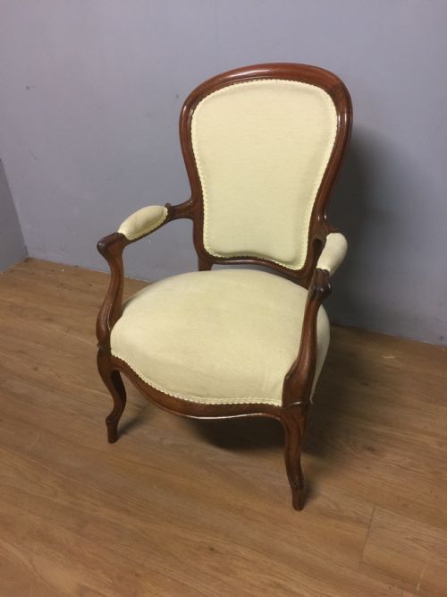 Nineteenth Century Walnut French Style Armchair