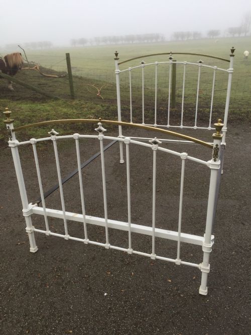 Nineteenth Century Brass and Iron Double Bed