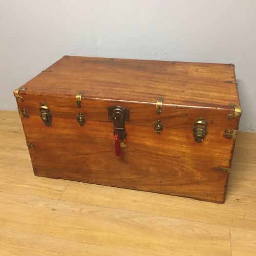 Nineteenth Century Brass Mounted Camphorwood Chest