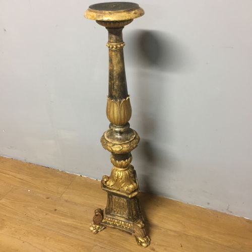 Late Eighteenth Century Italian Carved Gilt Wood Torchere