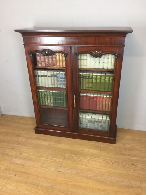 Nineteenth Century Freestanding Two Door Mahogany Bookcase