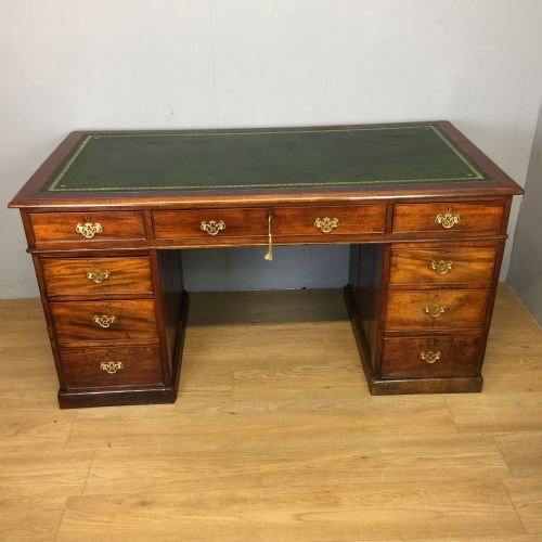 19th Century Mahogany Estate Managers Desk