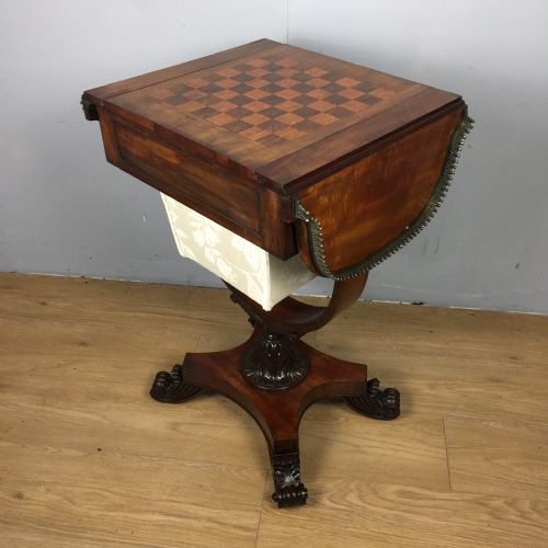 Mahogany Late Regency Games Table